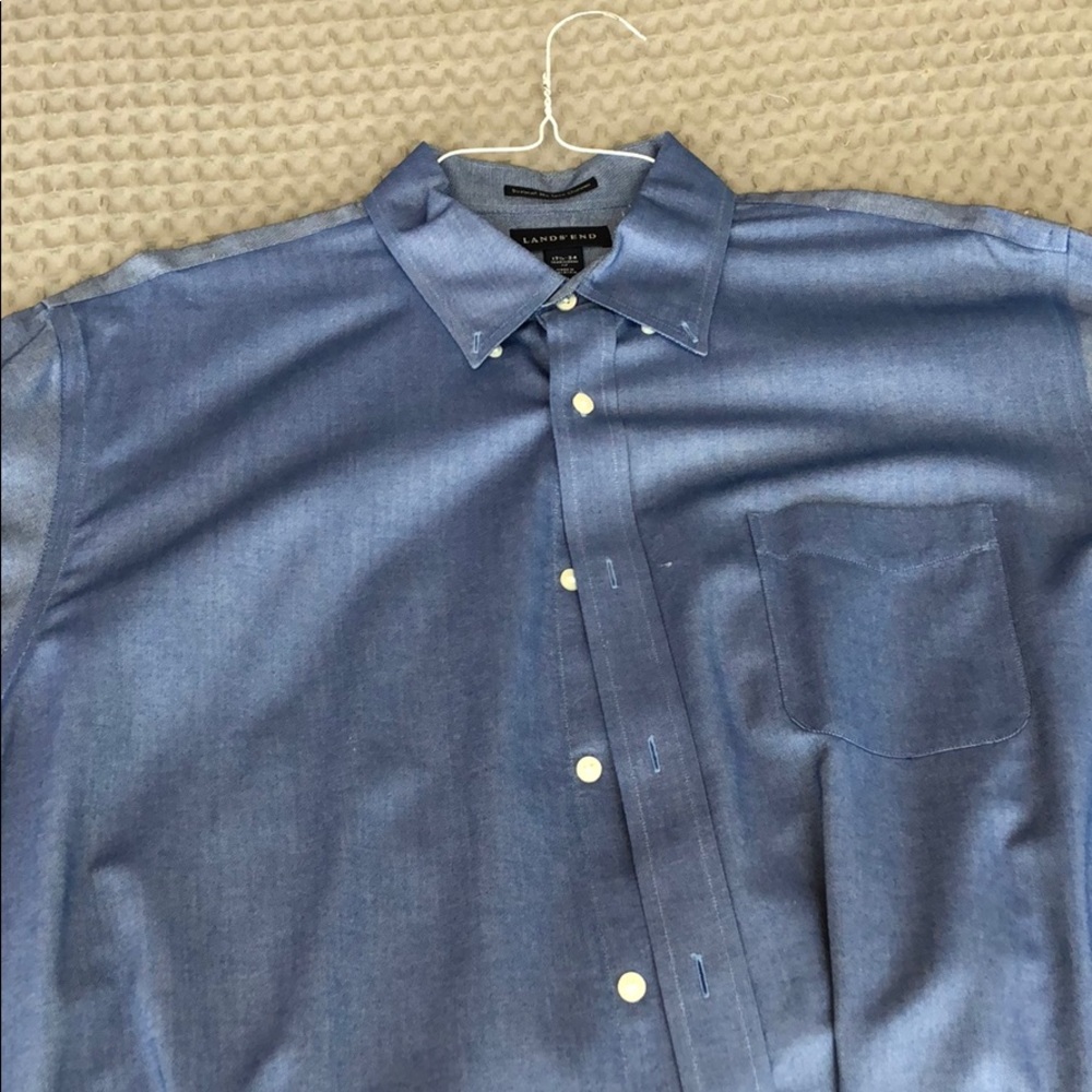 Lands End Blue Button Down